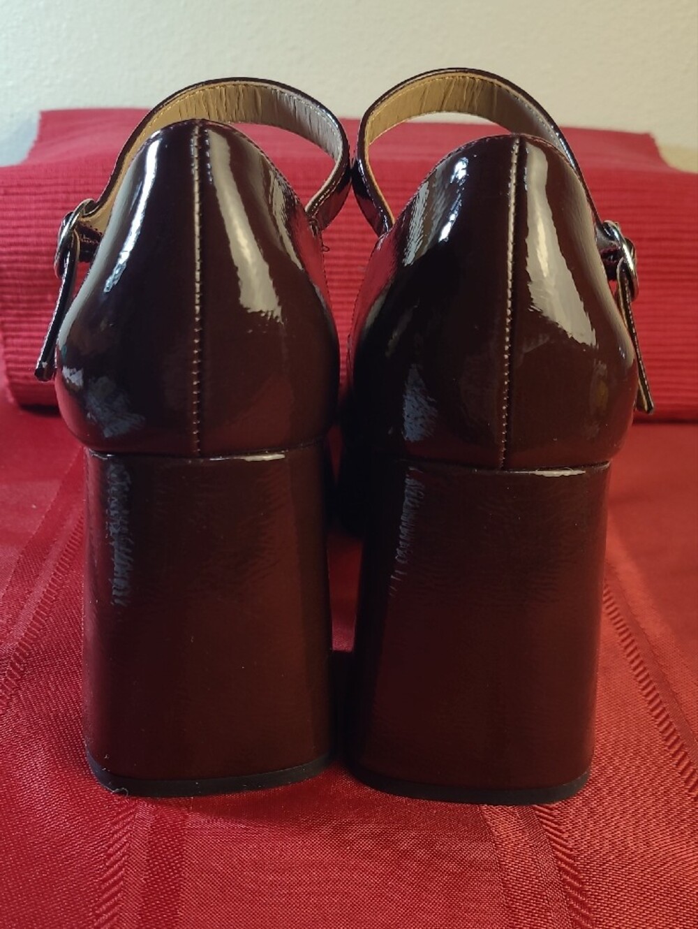 NWOT Steve Madden Darcey Wine Patent Platform Mary Jane Heel Size 9M - Picture 4 of 11